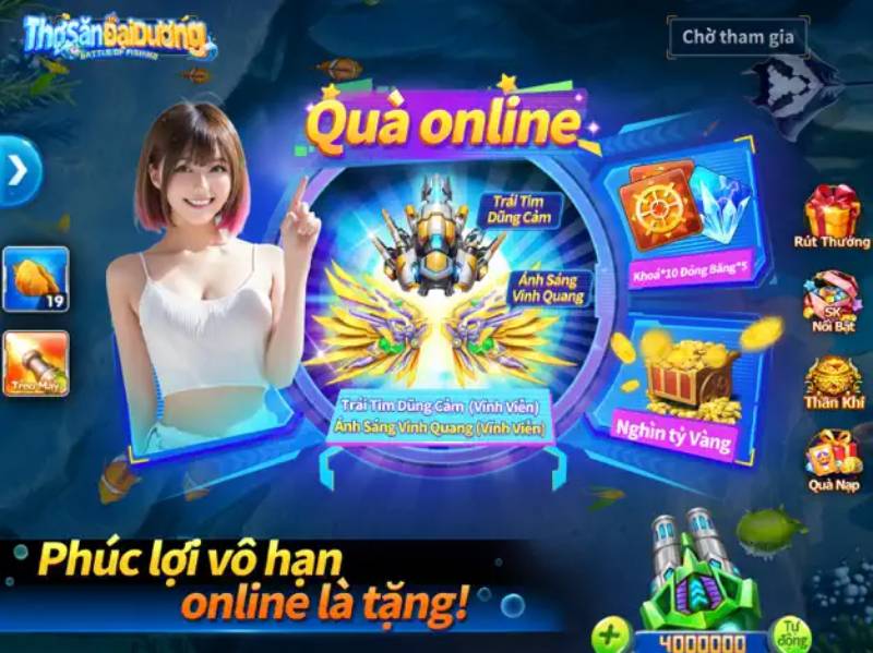 Bắn Cá Thợ Săn Đại Dương 14+ - Săn Thủy Quái Đỉnh, Đổi Thẻ Cào Ngay 5 Thích nghi tốt trên mọi thiết bị – trải nghiệm mượt mà không giật lag